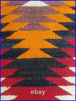Vintage Handwoven Beautiful Mexican wool Native American Rug Carpet 37.0x17.7 In