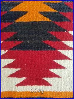 Vintage Handwoven Beautiful Mexican wool Native American Rug Carpet 37.0x17.7 In