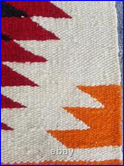 Vintage Handwoven Beautiful Mexican wool Native American Rug Carpet 37.0x17.7 In