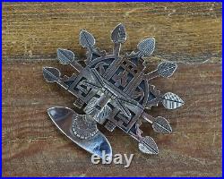 Vintage Hopi Butterfly Maiden Pendant and Pin by Lawrence Saufkie