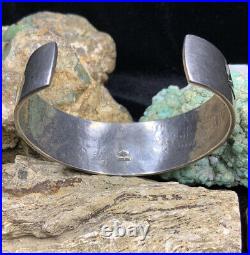 Vintage, Hopi Lawrence Saufkie Sterling Silver Watch Cuff Bracelet, 41.0g