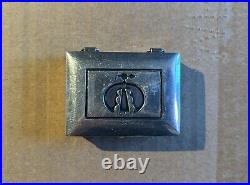 Vintage Hopi Sterling Silver Pill Box with Overlay Native American Handmade