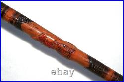 Vintage Indian Cane Checked Native American Walking Stick Antique Folk Art Rare