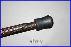 Vintage Indian Cane Checked Native American Walking Stick Antique Folk Art Rare