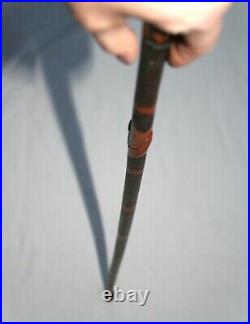 Vintage Indian Cane Checked Native American Walking Stick Antique Folk Art Rare