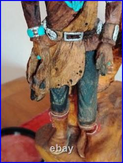 Vintage Kachina RARE 2001 LAWRENCE JACQUEZ 24 Carving, Navajo, Eagle, Yei