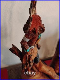 Vintage Kachina RARE 2001 LAWRENCE JACQUEZ 24 Carving, Navajo, Eagle, Yei
