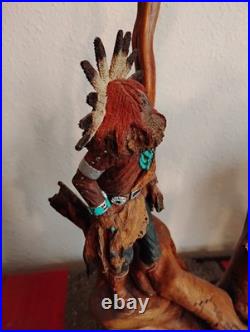 Vintage Kachina RARE 2001 LAWRENCE JACQUEZ 24 Carving, Navajo, Eagle, Yei