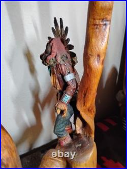 Vintage Kachina RARE 2001 LAWRENCE JACQUEZ 24 Carving, Navajo, Eagle, Yei