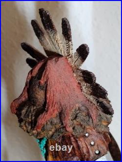 Vintage Kachina RARE 2001 LAWRENCE JACQUEZ 24 Carving, Navajo, Eagle, Yei