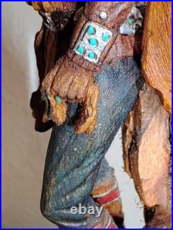 Vintage Kachina RARE 2001 LAWRENCE JACQUEZ 24 Carving, Navajo, Eagle, Yei
