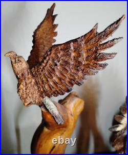 Vintage Kachina RARE 2001 LAWRENCE JACQUEZ 24 Carving, Navajo, Eagle, Yei