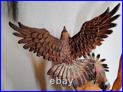 Vintage Kachina RARE 2001 LAWRENCE JACQUEZ 24 Carving, Navajo, Eagle, Yei