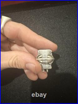 Vintage Kachina Sterling 925 Native American Turquoise Ring Size 7 Signed R. L Vintage Kachina Sterling 925 Native American Turquoise Ring Size 7 Signed R. L