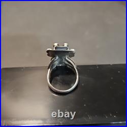 Vintage Kachina ring turquoise Navajo sterling silver Size5.5 Vintage Kachina ring turquoise Navajo sterling silver Size5.5