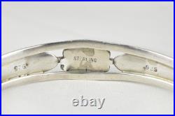 Vintage Lapis Lazuli Sterling Silver Feather Cuff Bracelet 925 Southwestern