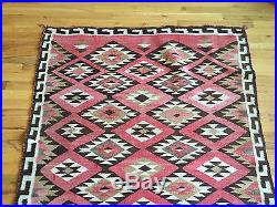 Vintage Large Authentic Navajo Rug Circa Early 1900's