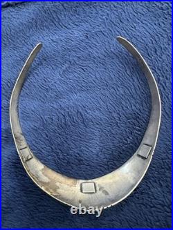 Vintage Lex Billie Signed Native American Navajo Collar Choker Necklace, 16