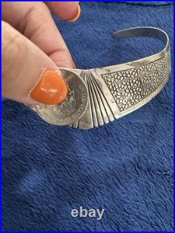 Vintage Lex Billie Signed Native American Navajo Collar Choker Necklace, 16