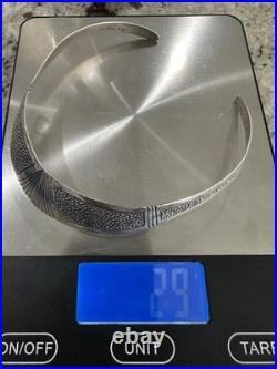 Vintage Lex Billie Signed Native American Navajo Collar Choker Necklace, 16