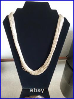 Vintage Liquid Silver Necklace 100 Strands 111.4g! Heishi Native American 925