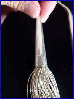 Vintage Liquid Silver Necklace 100 Strands 111.4g! Heishi Native American 925