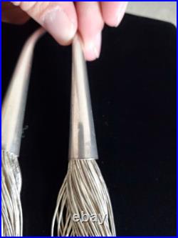 Vintage Liquid Silver Necklace 100 Strands 111.4g! Heishi Native American 925