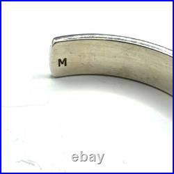 Vintage Mark Jimenez Apache Sterling Silver 14K Gold Cuff Bracelet 6.5 Inch
