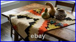 Vintage Mid-20th Century Navajo-Style Geometric Wool Rug / Saddle Blanket Vintage Mid-20th Century Navajo-Style Geometric Wool Rug / Saddle Blanket