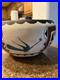 Vintage Miolvera Southwest Native American Pottery Bowl Blue Bird Motif