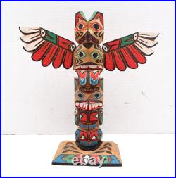 Vintage Nancy Williams 12 Totem Pole Signed Northwest Coast Native American