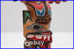 Vintage Nancy Williams 12 Totem Pole Signed Northwest Coast Native American