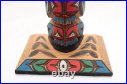 Vintage Nancy Williams 12 Totem Pole Signed Northwest Coast Native American