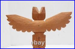 Vintage Nancy Williams 12 Totem Pole Signed Northwest Coast Native American