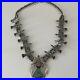 Vintage Native AmericanSquash Blossom Silver Necklace
