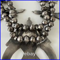 Vintage Native AmericanSquash Blossom Silver Necklace