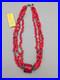 Vintage Native American 3 Strand Necklace Coral Beads, Turquoise & 925
