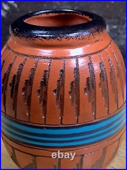 Vintage Native American 3pc Navajo Hand Crafted Traditional Pot Signed Shy W 99