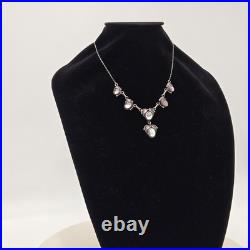 Vintage Native American 925 Pink Mother of Pearl Necklace, Signed DON CHEE Vintage Native American 925 Pink Mother of Pearl Necklace, Signed DON CHEE