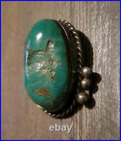 Vintage Native American 925 Silver Turquoise Stone Pendant