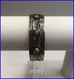 Vintage Native American 925 Sterling Silver Cuff Bracelet
