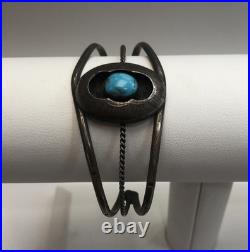 Vintage Native American 925 Sterling Silver Cuff Bracelet
