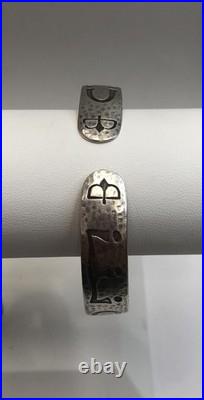 Vintage Native American 925 Sterling Silver Cuff Bracelet