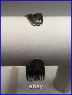 Vintage Native American 925 Sterling Silver Cuff Bracelet