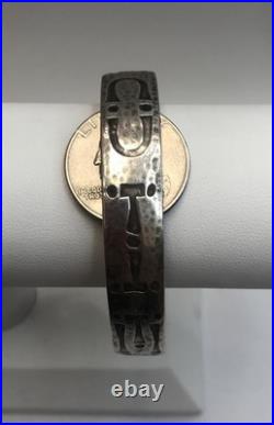Vintage Native American 925 Sterling Silver Cuff Bracelet