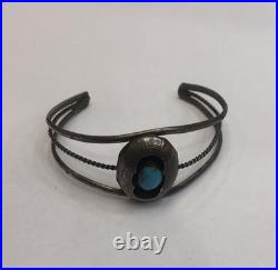 Vintage Native American 925 Sterling Silver Cuff Bracelet