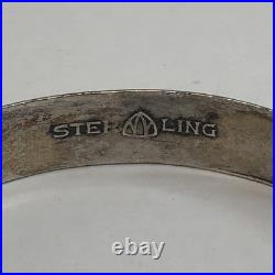 Vintage Native American 925 Sterling Silver Cuff Bracelet