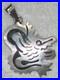 Vintage Native American 925 Sterling Silver Navajo Alligator Necklace Pendant