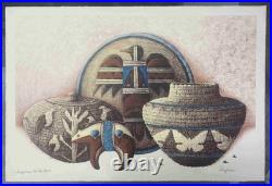 Vintage Native American Art Raejeanne, Turquoise & Tah-Pah-Wer II