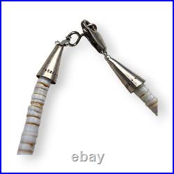 Vintage Native American Artisan Large Turquoise Heishi Statement Necklace 29 In